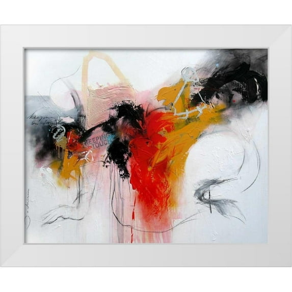 Bakker, Jochem 24x20 White Modern Wood Framed Museum Art Print Titled - Keeping in touch