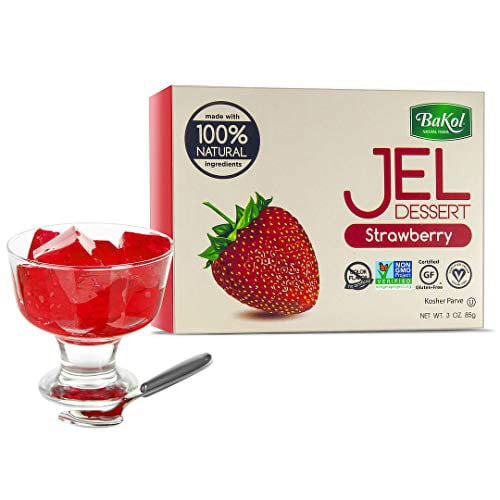Bakol Jel Dessert All Natural Vegan Dessert Mix Kosher Strawberry