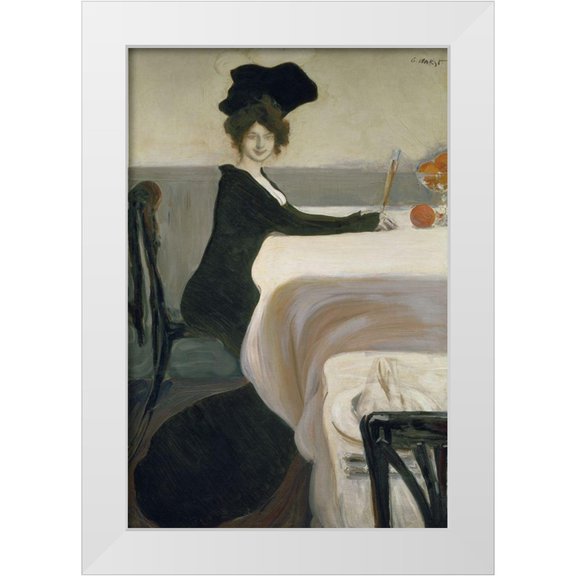 Bakst, Leon 11x14 White Modern Wood Framed Museum Art Print Titled - Le Souper