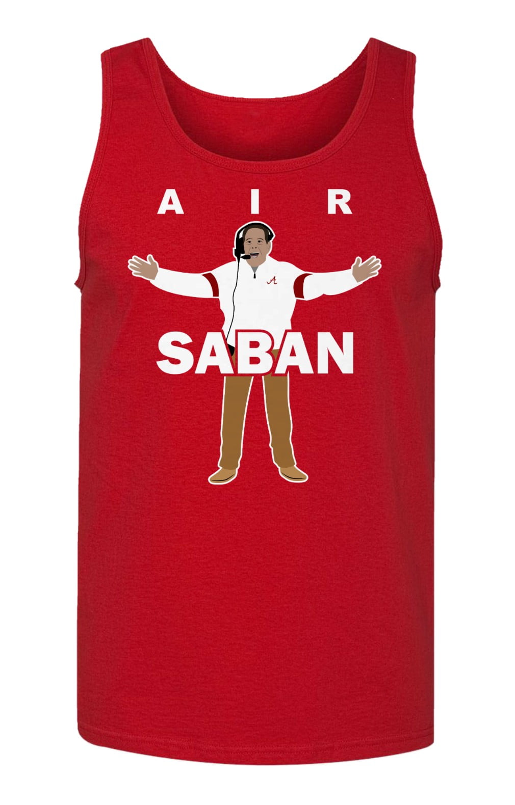 Baku Apparel Alabama AIR Saban Football Men's Tank Top (Red, X-Large ...