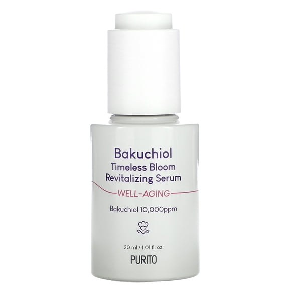 Bakuchiol Timeless Bloom Revitalizing Serum, 1.01 fl oz (30 ml), Purito