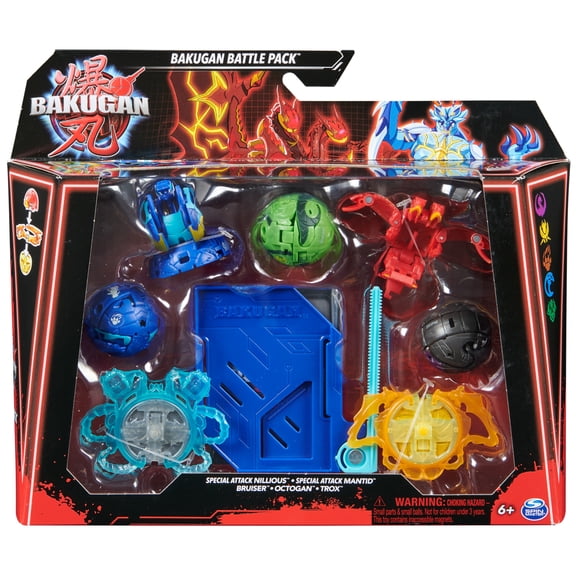 Bakugan Battle 5-Pack Spinning Action Figures, Special Attack Nillious, Mantid, and more
