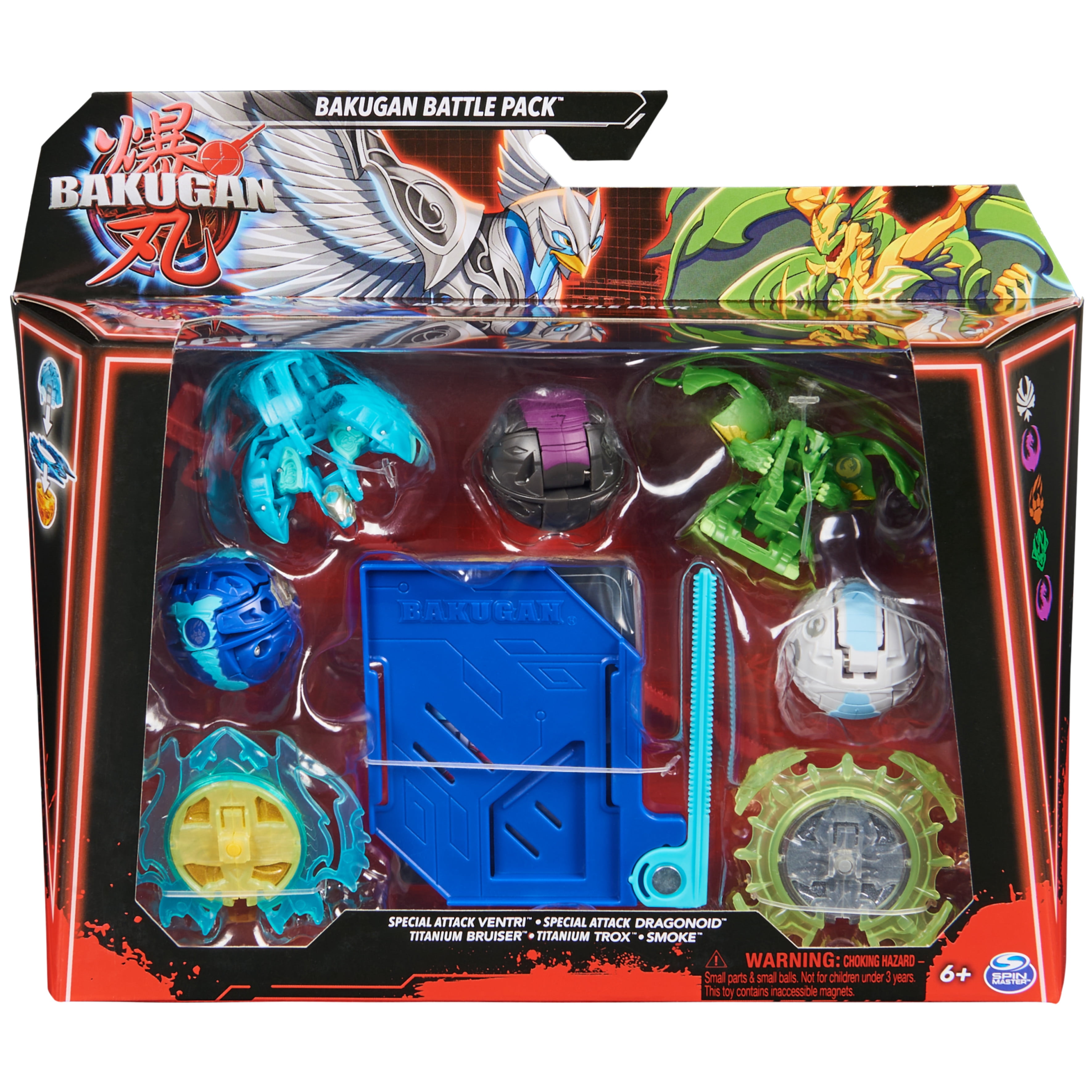 Bakugan Battle 5Pack Spinning Action Figures, Special Attack Ventri