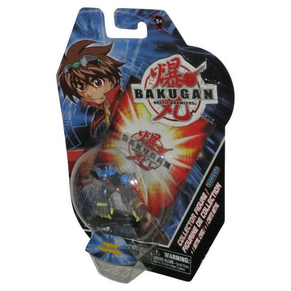 Bakugan Battle Brawlers (2007) Spin Master Fear Ripper Blue & Clear 2-Inch Mini Figure w/ Metal Card