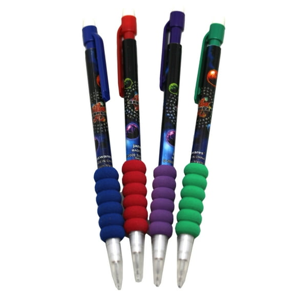 Bakugan Battle Brawlers Assorted Color Grips Mechanical Pencils (4 Pencils)