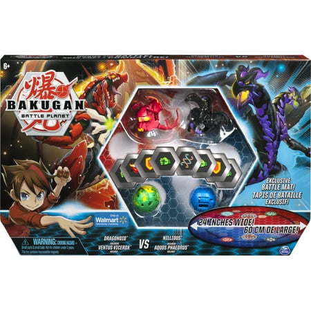 Bakugan, Battle Bundle with 4 Bakugan and Exclusive Battle Mat, Walmart Exclusive