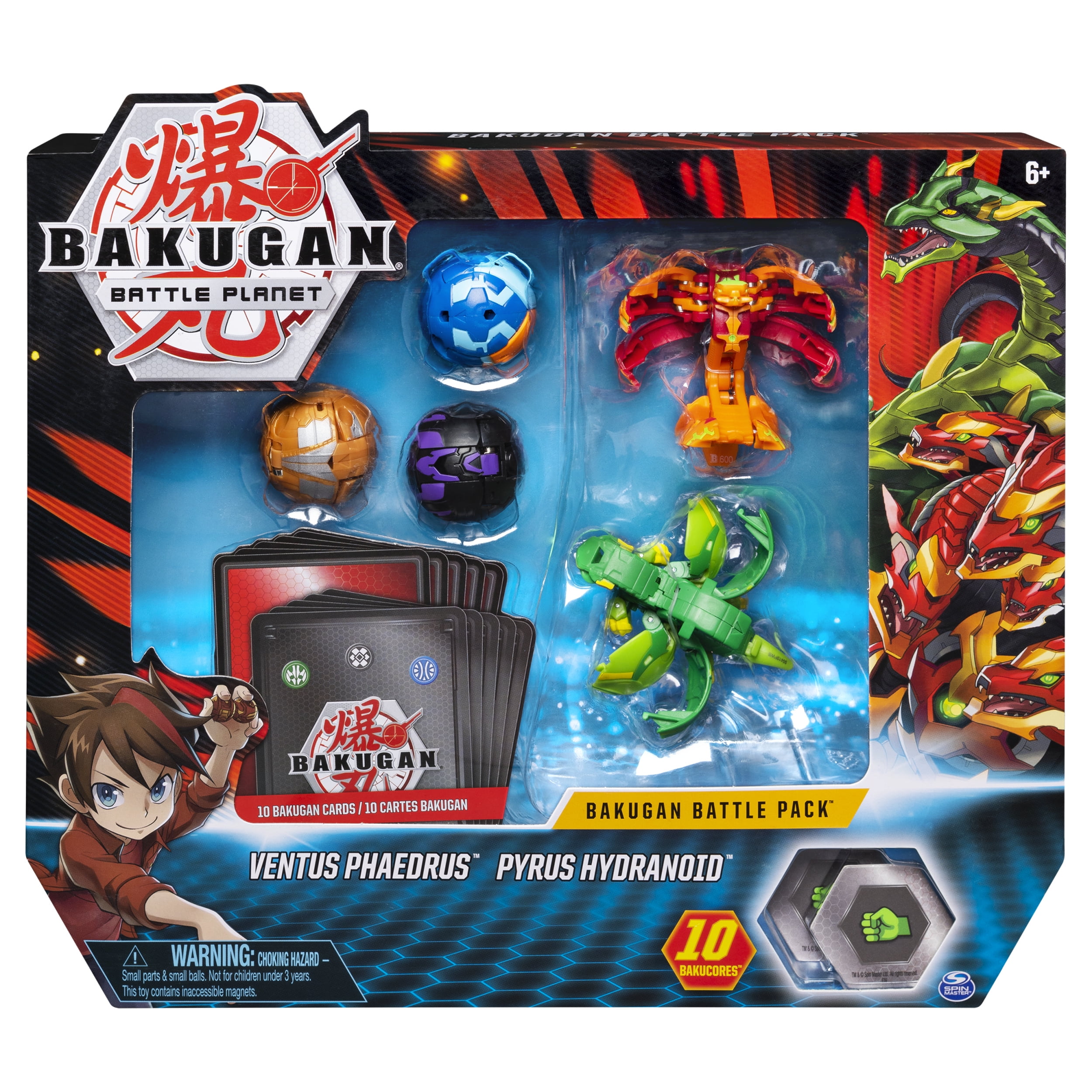 Bakugan Battle Pack 5 Pack, Ventus Phaedrus & Pyrus Hydranoid, Cards &  Transforming - Battle Pack 5 Pack, Ventus Phaedrus & Pyrus Hydranoid, Cards  & Transforming . Buy Action Figures toys in