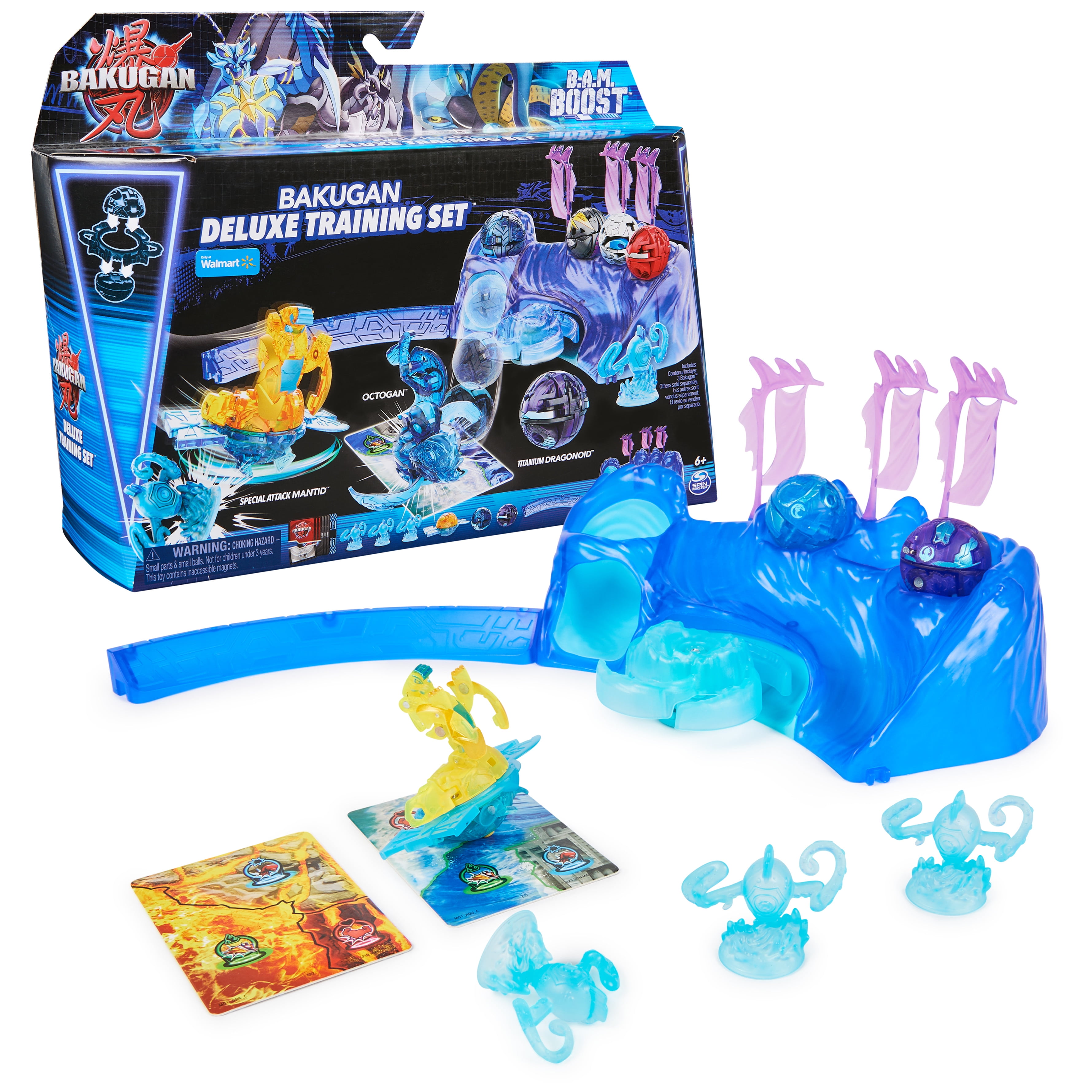 Bakugan Deluxe Training Playset with Special Attack Mantid, Dragonoid, and  Octogan
