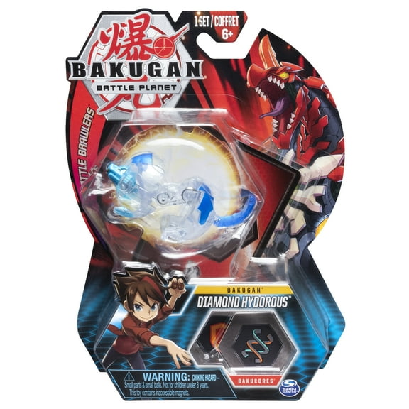 Bakugan, Diamond Hydorous, 2-inch Tall Collectible Action Figure and Trading Card, for Ages 6 and Up