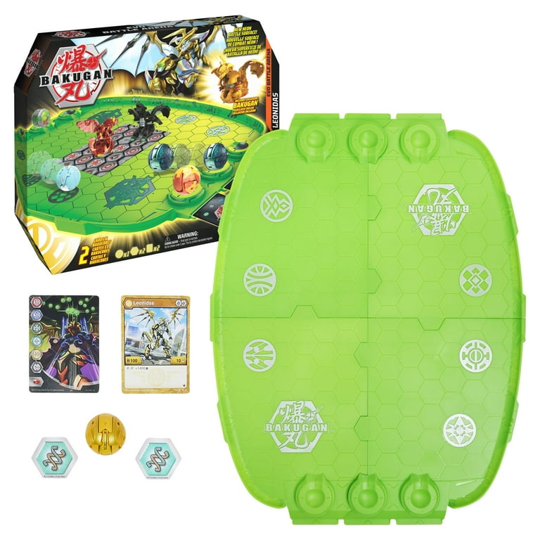 Bakugan Evo Battle Arena, Includes Exclusive Leonidas Bakugan, 2 Cards and  BakuCores, Neon Game Board for Bakugan Collectibles, Ages 6 and Up