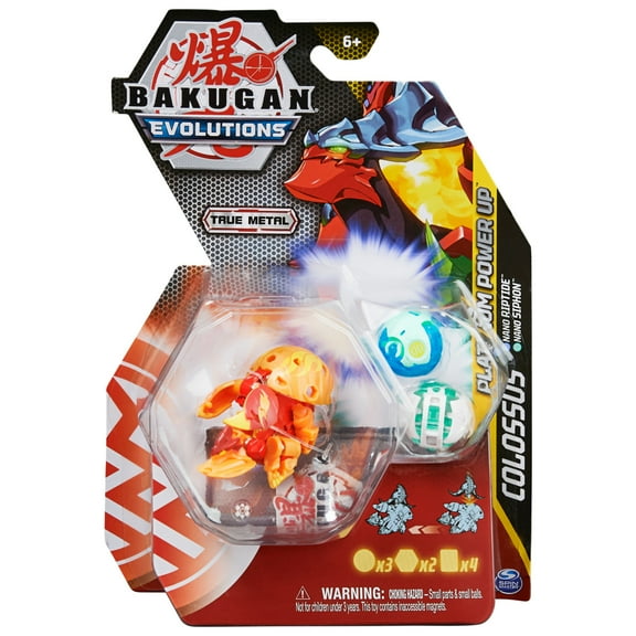 Bakugan Evolutions Colossus with Nano Riptide & Siphon Action Figures