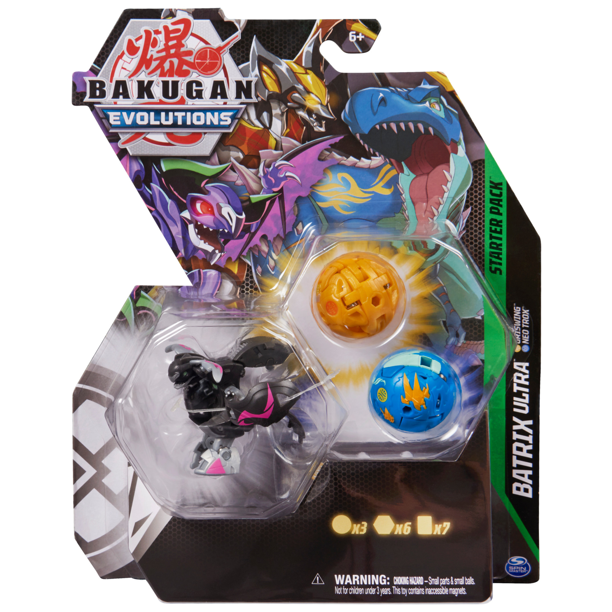 BAKUGAN Evolution Basic Ball - Confezione Singola Con Personaggio Misterioso, 2 BakuCores E Portale - Gioco Da Battaglia