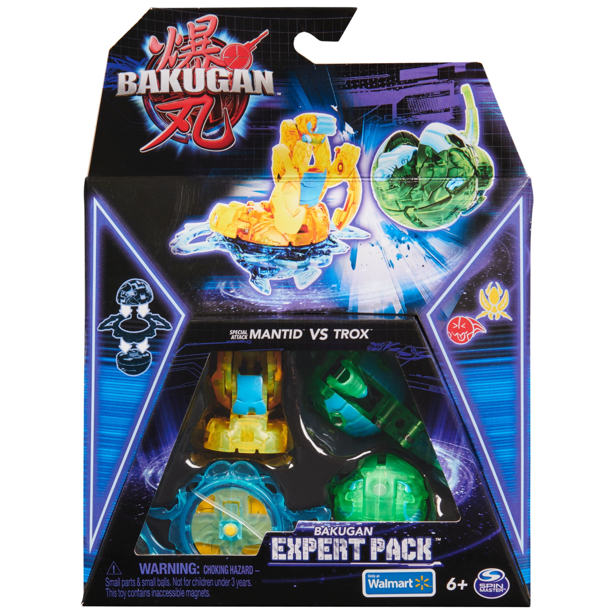 Bakugan Battle 2-Pack Action Figures, Mantid & Trox, With