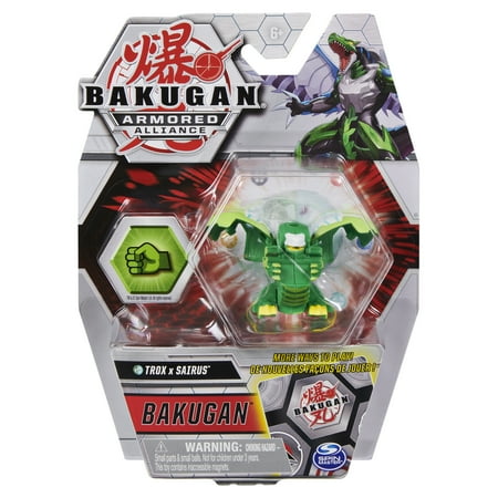 Bakugan, Fused Trox x Sairus, 2-inch Tall Armored Alliance Collectible Action Figure and Trading Card