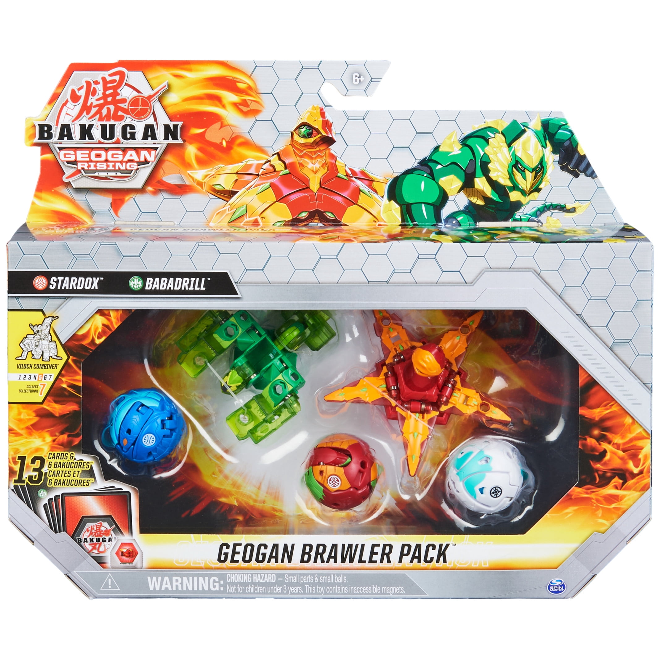 Geogan Bakugan Geogan Brawler 5-Pack, Exclusive Stardox and Babadrill Geogan ...