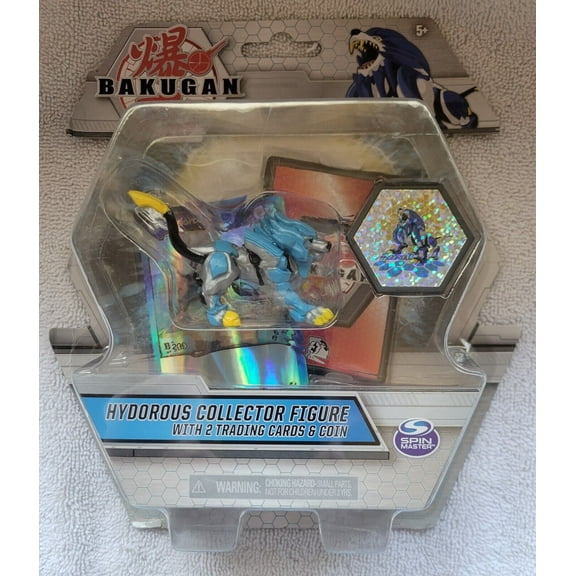 Bakugan Hydorous Collector Figure With 2 Trading Cards & Coin Spin Master