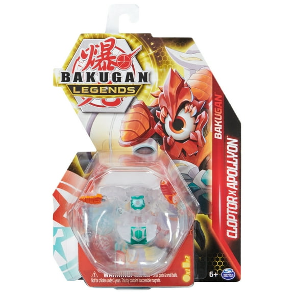 Bakugan Legends, Cloptor X Apollyon, 2-inch-Tall Collectible Action Figure and Trading Cards, Kids Toys for Boys 6 and up