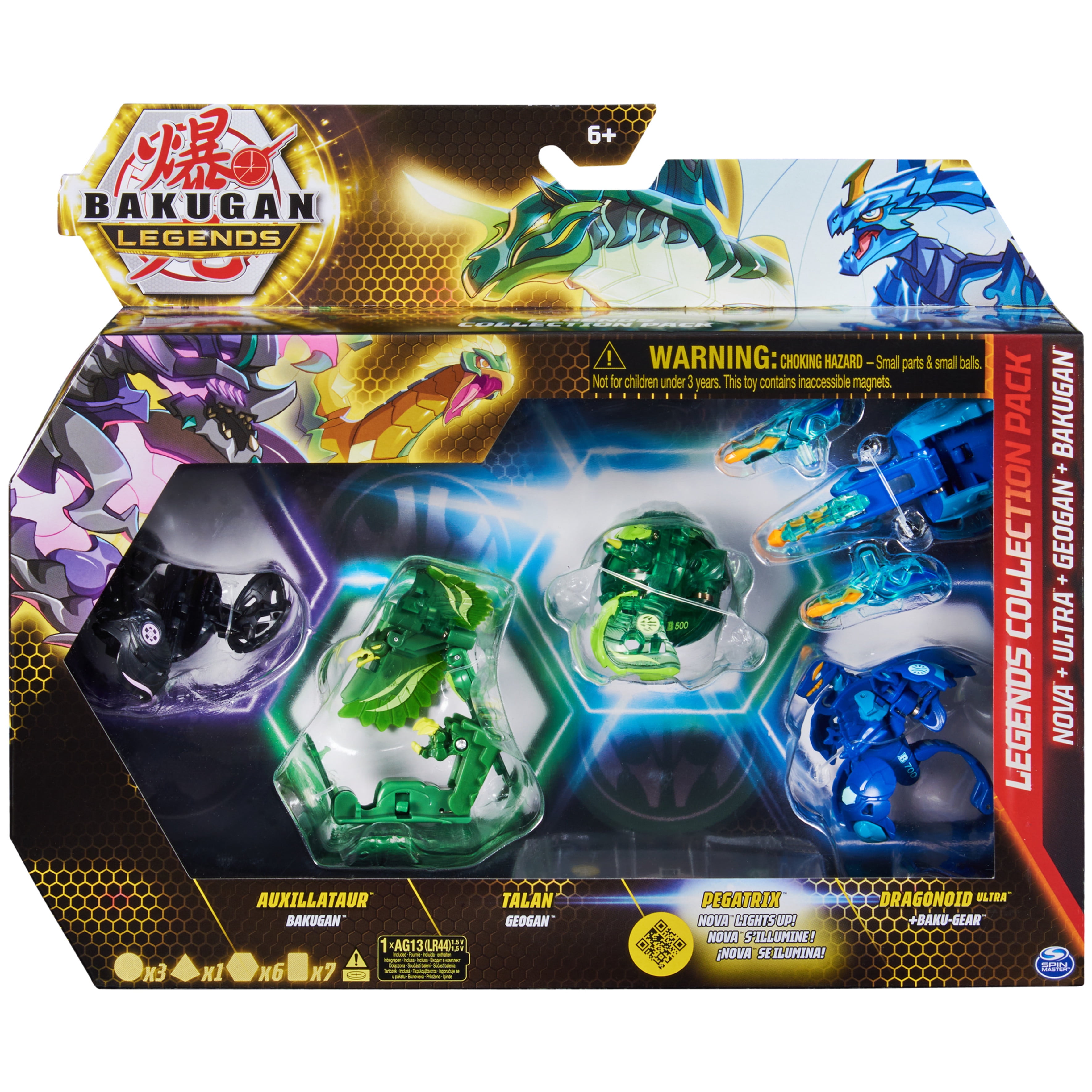 Bakugan Champions Collectors Pack Storage Case and 6 Bakugan Set