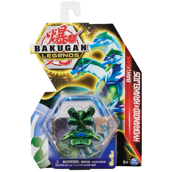 Bakugan Legends, Hydranoid X Krakelios, 2-inch-Tall Collectible Action Figure and Trading Cards, Kids Toys for Boys 6 and up