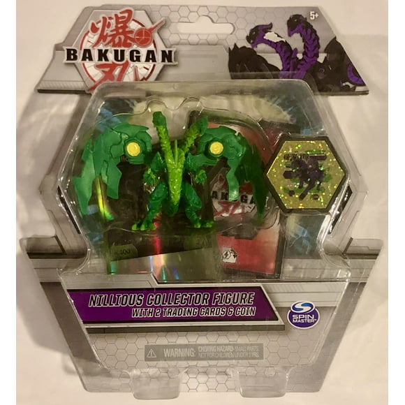 Bakugan Nillious Collector Figure with 2 Trading Cards & Coin
