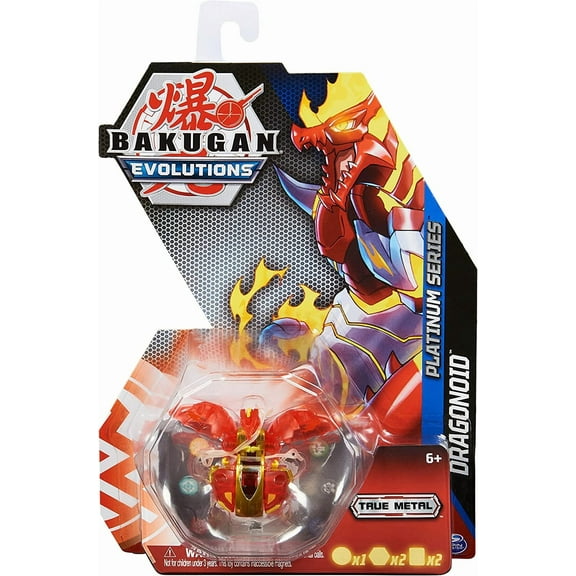 Bakugan Platinum Series Dragonoid Single Figure & Trading Card (Red)
