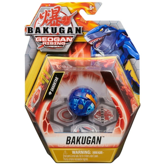 Bakugan, Sharktar, 2-inch Tall Geogan Rising Collectible Action Figure and Trading Card
