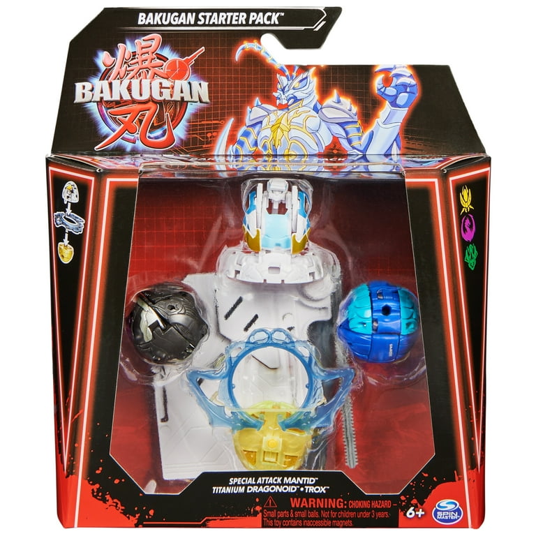 Bakugan Starter 3-Pack Battle Toys, Spinning Action Figures