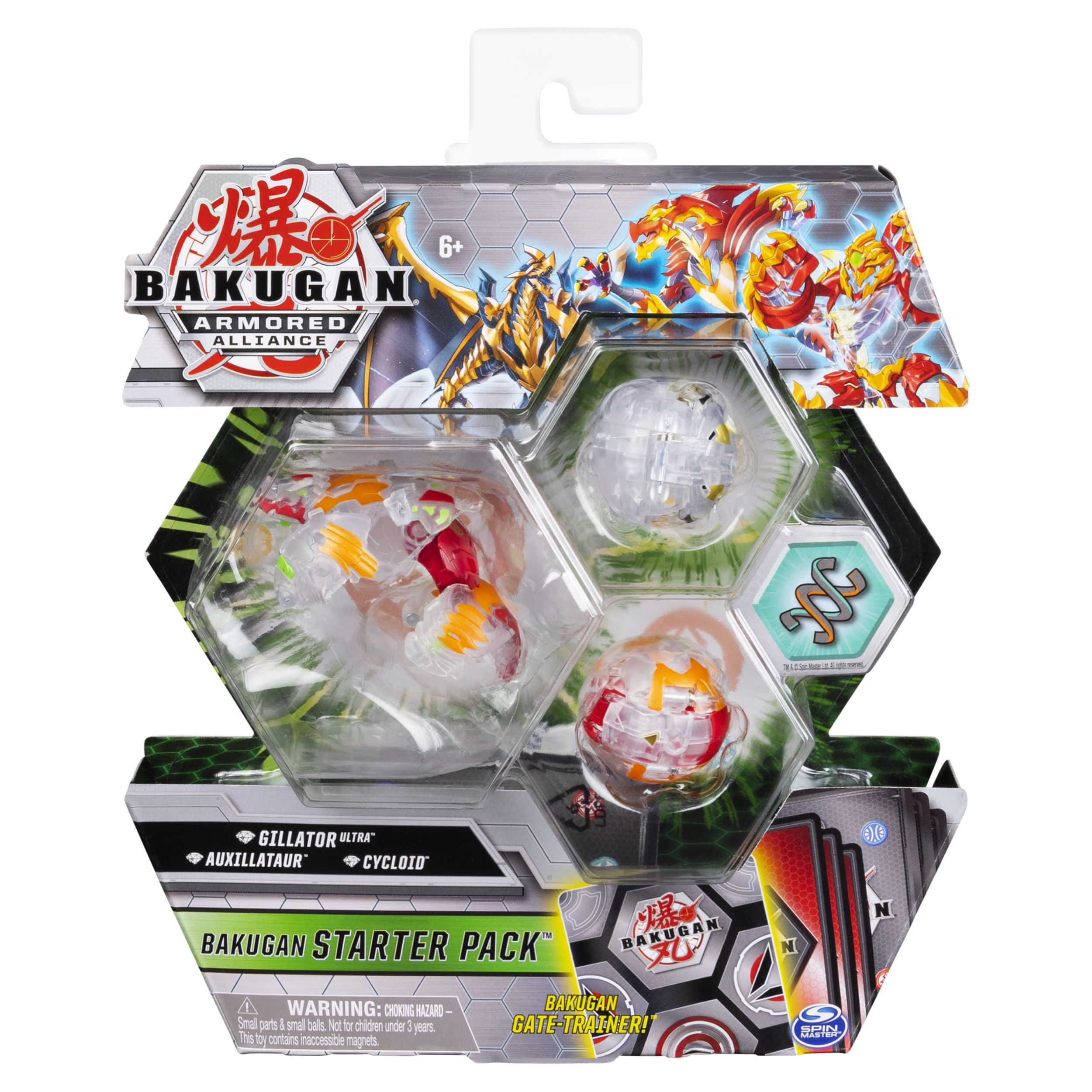 Bakugan Starter Pack - Diamond Dragonoid Ultra and 2 Bakugan Collectible  Action Figures