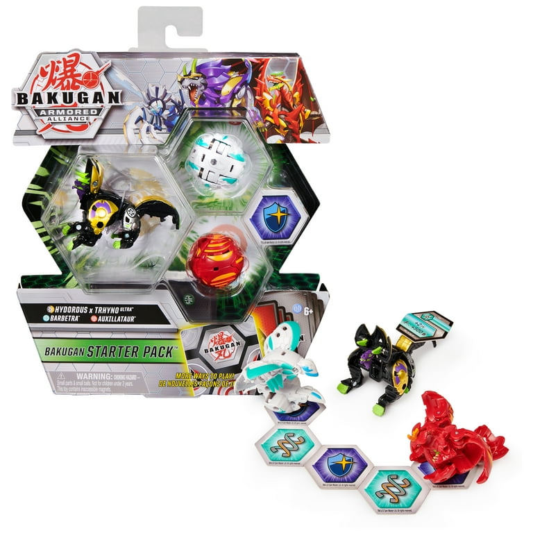 Bakugan Starter Pack 3-Pack, Fused Hydorous x Thryno Ultra, Armored  Alliance Collectible Action Figures