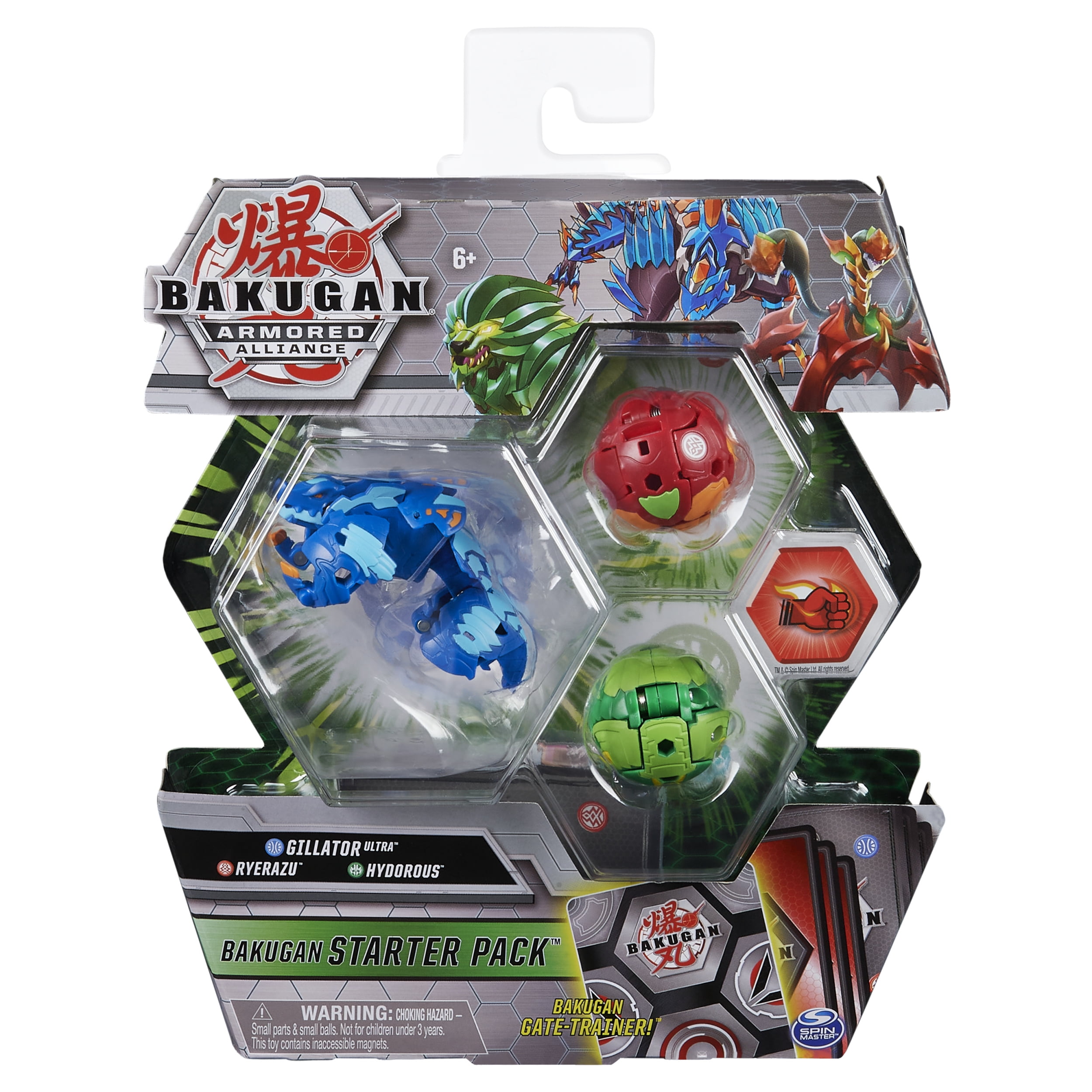 Bakugan Starter Pack 3-Pack, Gillator Ultra, Armored Alliance Collectible  Action Figures