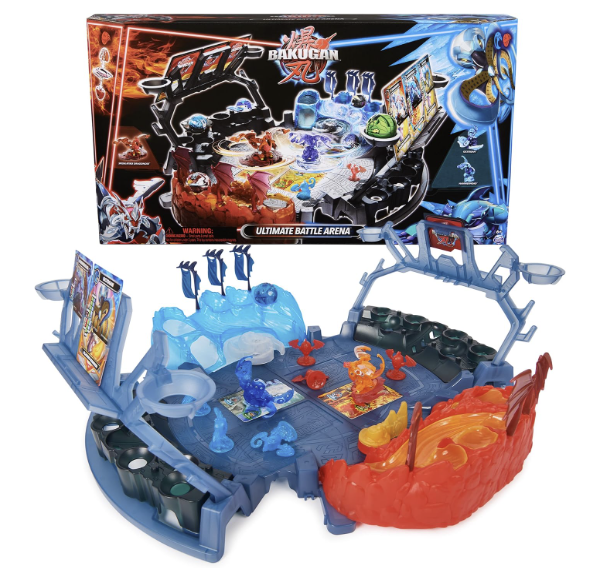 Bakugan Ultimate Battle Arena Playset with Special Attack Dragonoid, Octogan, Hammerhead Customizable, Spinning Action Figures and Playset, Kids Toys for Boys and Girls 6 and up