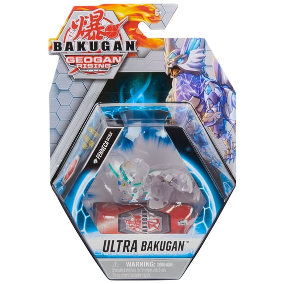 Bakugan Ultra, Diamond Fenneca, 3-inch Tall Geogan Rising Collectible Action Figure and Trading Card