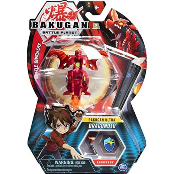 Bakugan Ultra Dragonoid 3 inch Collectible Action Figure and Trading Card for Ages 6 and Up