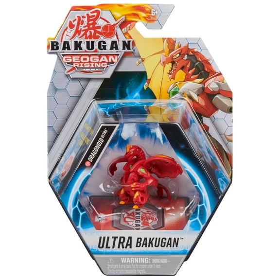 Bakugan Ultra, Dragonoid, 3-inch Tall Geogan Rising Collectible Action Figure and Trading Card