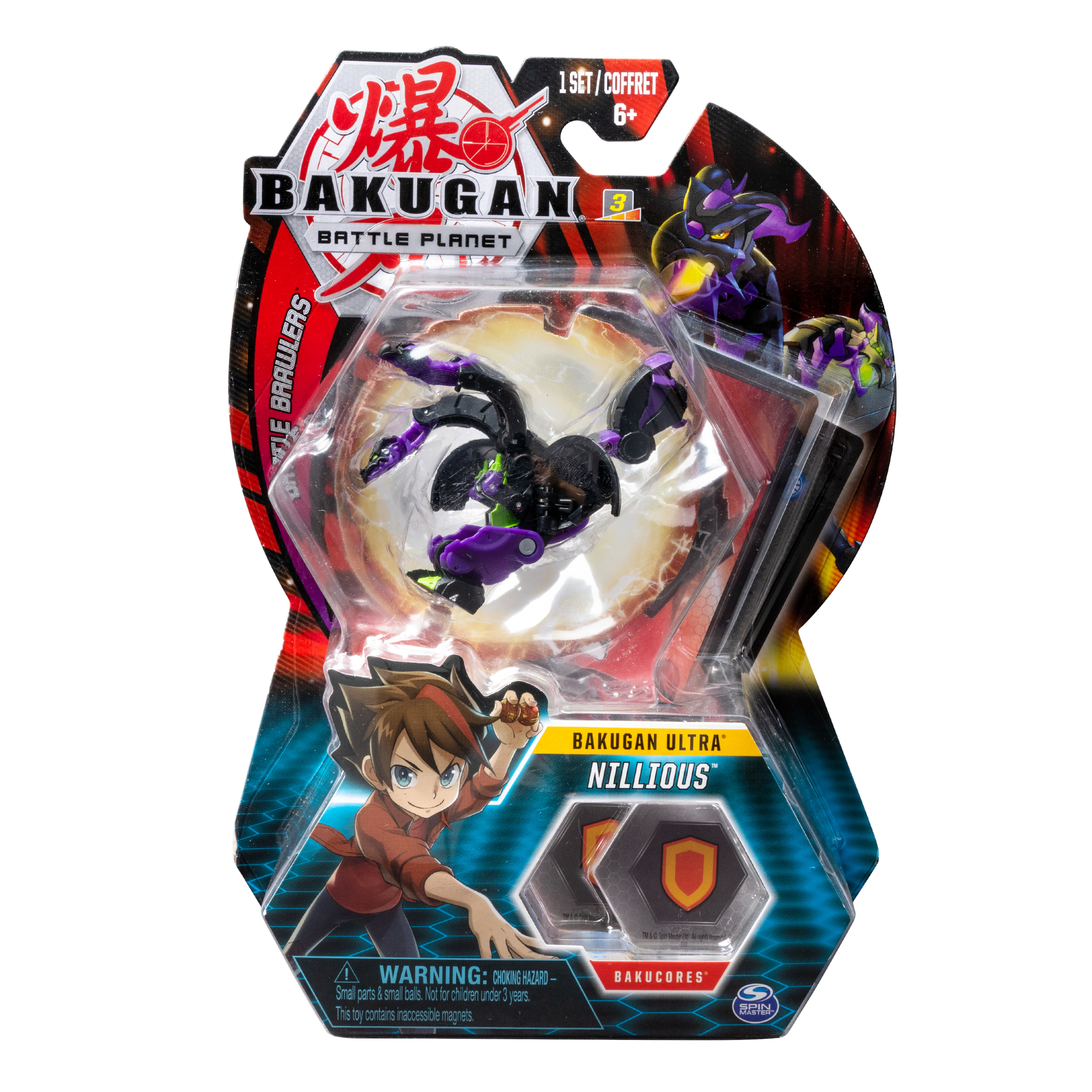 Bakugan Ultra Pyrus Vicerox - Action Figure Con Carta Collezionabile E 2 BakuCores, Per Bambini Dai 6 Anni