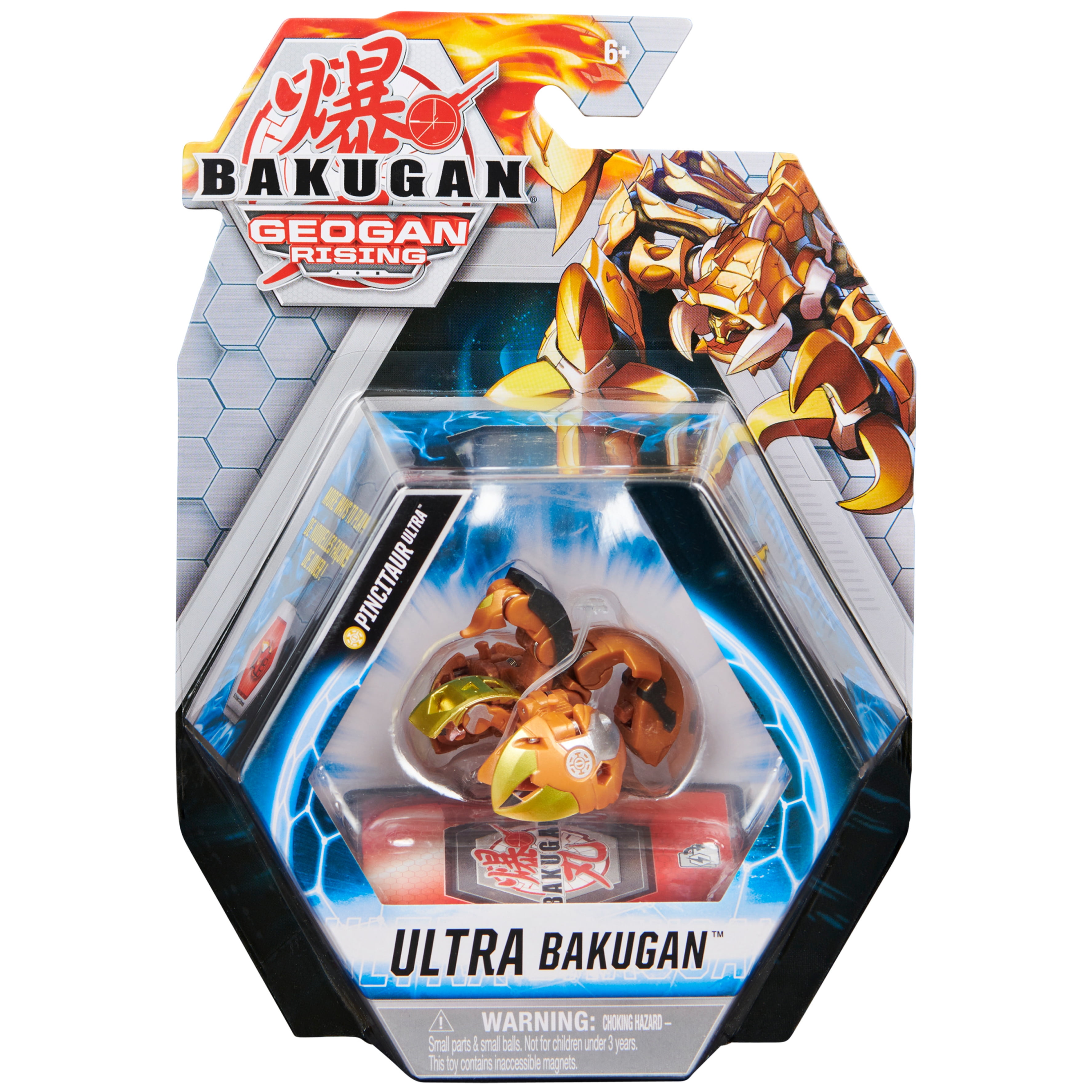 Bakugan Ultra, Pincitaur, 3-inch Tall Geogan Rising Collectible Action  Figure and Trading Card