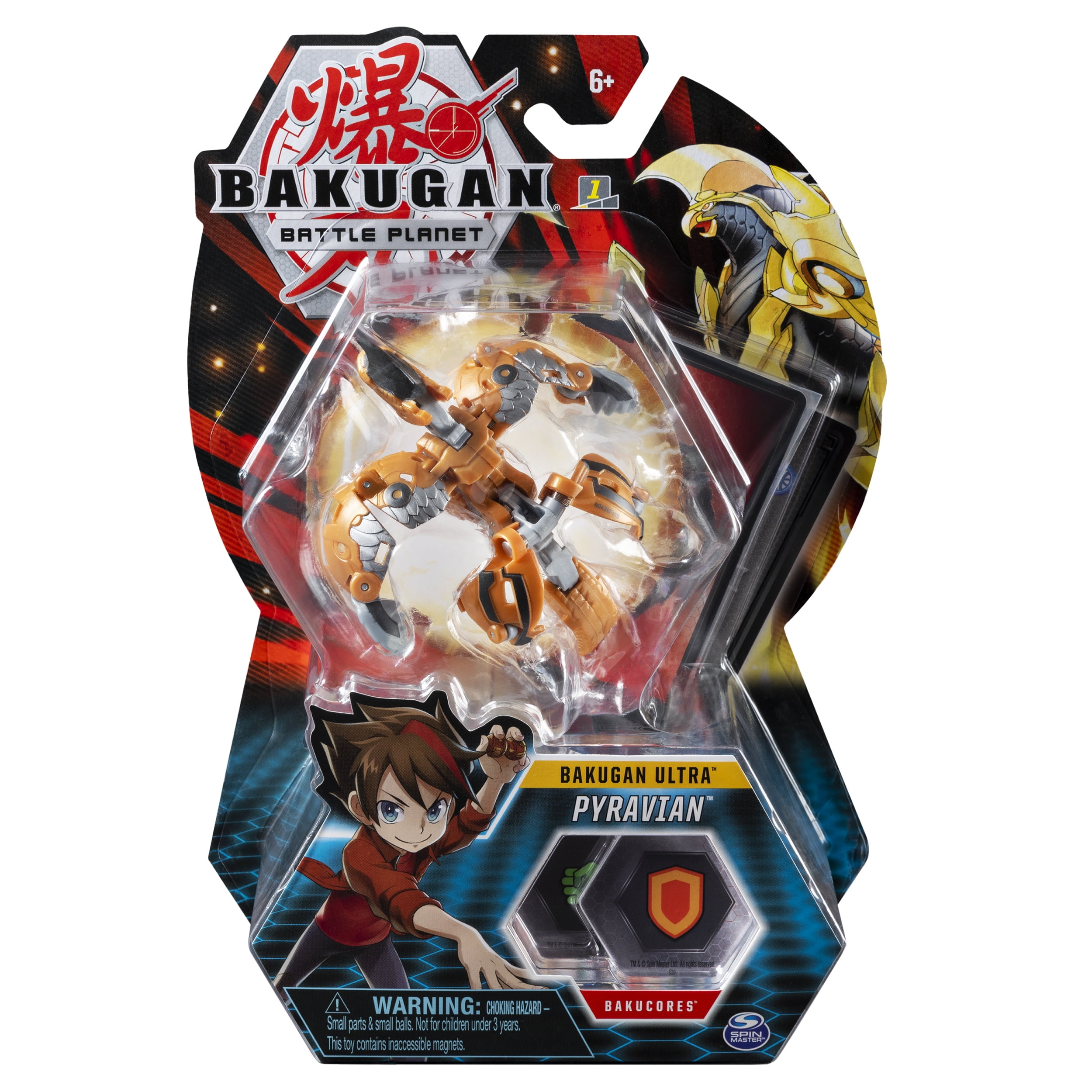 Bakugan Ultra Pyravian 3 Collectible Action Figure and Trading Card