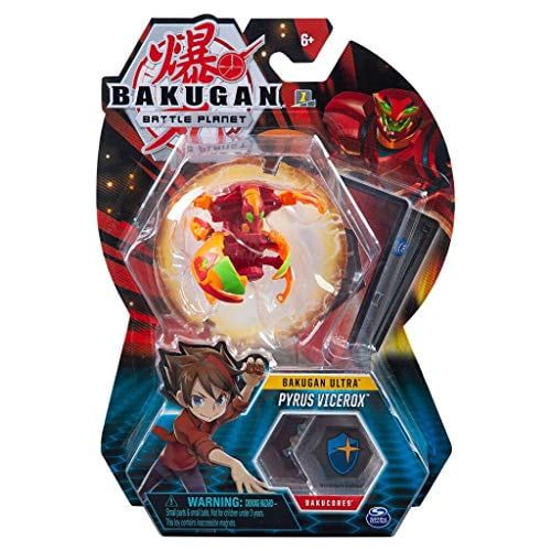 Bakugan Ultra - Pyrus Vicerox - 3-inch Tall Collectible Transforming Creature, for Ages 6 and Up - Wave 6