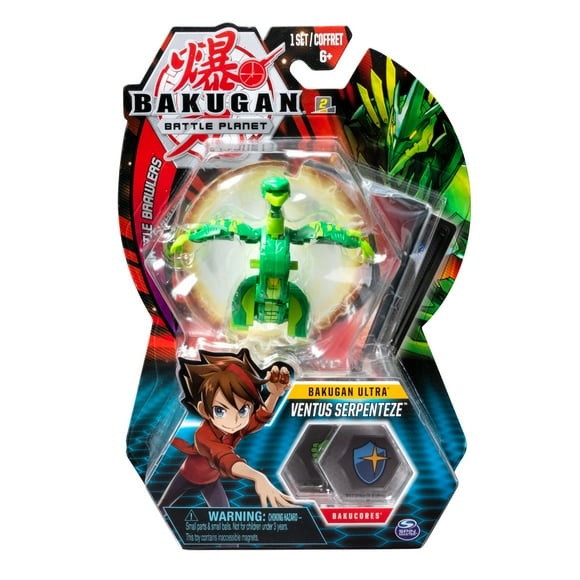 Bakugan Ultra, Ventus Serpenteze, 3-inch Collectible Action Figure and Trading Card, for Ages 6 and Up