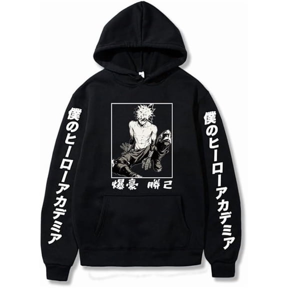 Bakugos Anime MHAs Merch Hoodie Mys Print Heros Academias Sweatshirt Katsukis Cospaly Clothes