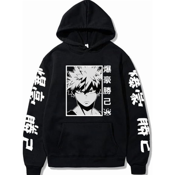 Bakugos Anime MHAs Merch Hoodie Mys Print Heros Academias Sweatshirt Katsukis Cospaly Clothes