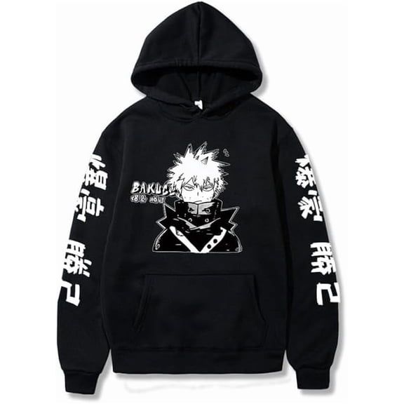 Bakugos Anime MHAs Merch Hoodie Mys Print Heros Academias Sweatshirt Katsukis Cospaly Clothes
