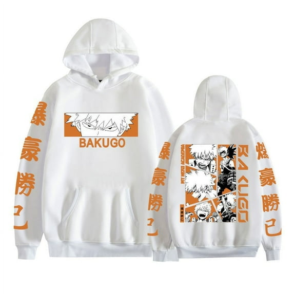 Bakugou Katsuki Hoodie Black Sweatshirt Casual Spring XS-3XL Top