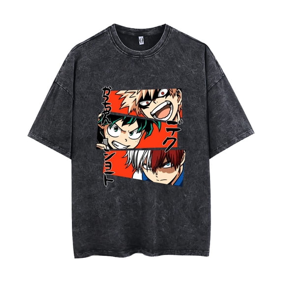 Bakugou Katsuki Short-sleeved T-shirt Retro sweatshirts for both men and women