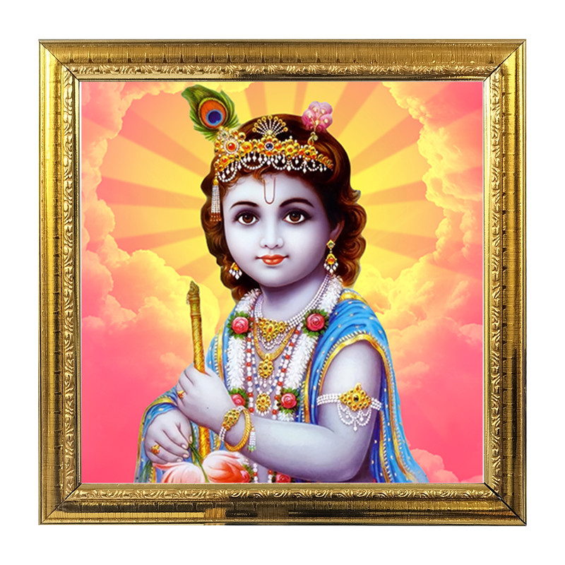 Bal Gopal India God Photo Frame for Pooja Hindu Bhagwan Devi Devta ...