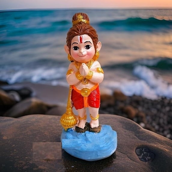 Bal Hanuman Murti for Car Dashboard, Office, Home, Puja, and Gift | Divine Lord Hanuman Statue | Hanuman Ji Ki Murti
