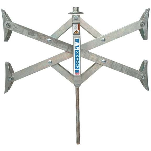 BAL 28014 X-tended Fit X-Chock Wheel Stabilizer Tire Chock Wide Dual Tandem Axle Shaped Camping RV Travel Trailer 5th Fifth Wheel Camper Single-Pack - 28014 Norco Industries