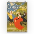 thumbnail image 1 of Bal des Etudiants Vintage Poster (artist: de Sonneville) France c. 1909 (24x36 Giclee Gallery Print, Wall Decor Travel Poster), 1 of 1