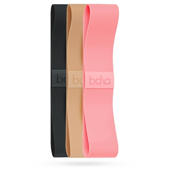 Bala Bands Resistance Bands for Women & Men, 3-Pack - Elastic Exercise Bands for Working Out