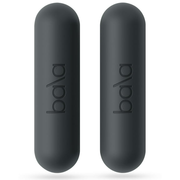 Bala Bars Dumbbell Set for Women & Men, 3lb Dumbbells (Charcoal) - Set of 2 Bars for Strength Training